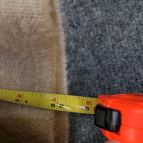 Vince Camuto Women's Turtleneck Poncho Sweater Tan One Size Striped Fringe - Picture 11 of 11